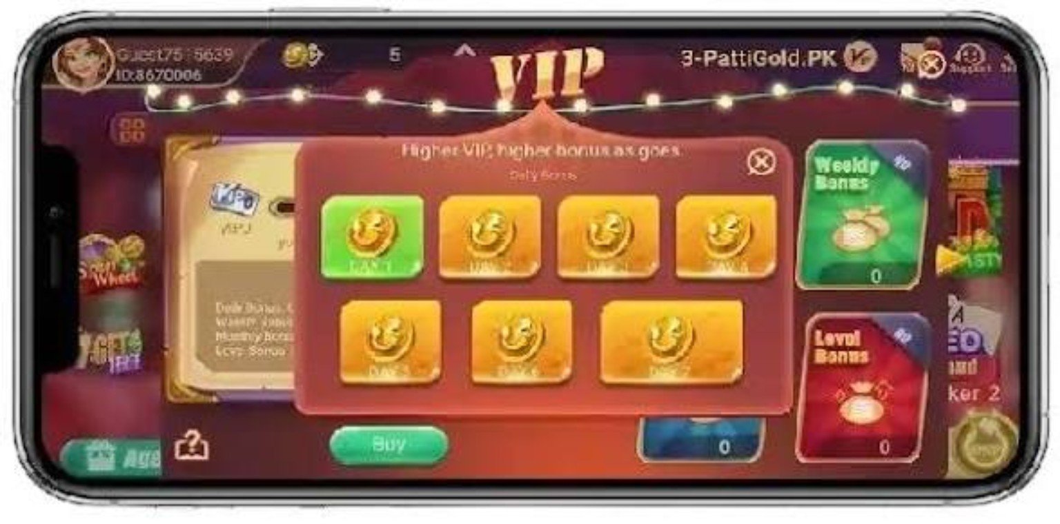 3 Patti Gold VIP level screen